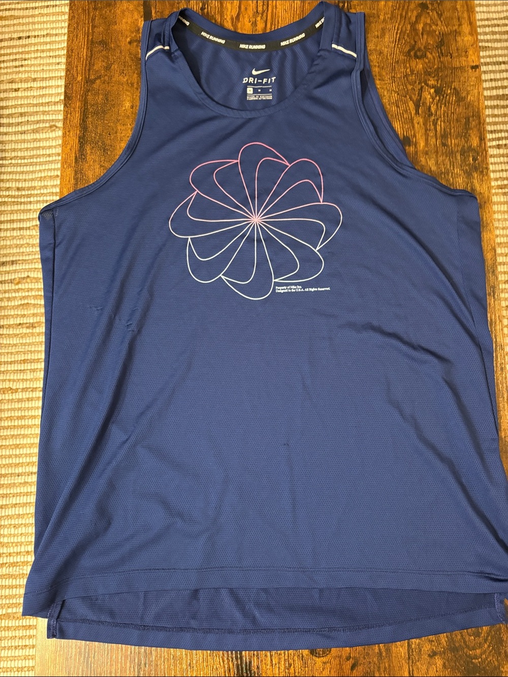 Nike Men's Blue Dri-FIT Graphic Tank Top
